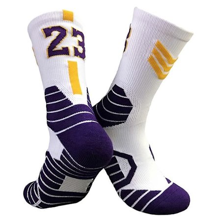 Par Atletiska Basket Bomullsstrumpor Fukttransporterande för Fotboll Löpning