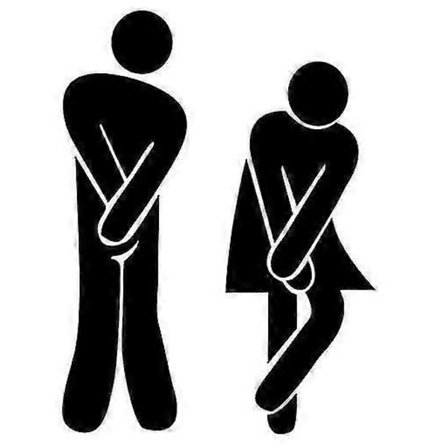 Kryssede ben Morsomt baderom Toalett Dør Tilbehør Symbol Skilt Speilsett, moteriktig Avtakbar Søt Mann Kvinne Vaskerom Wc Klistremerke