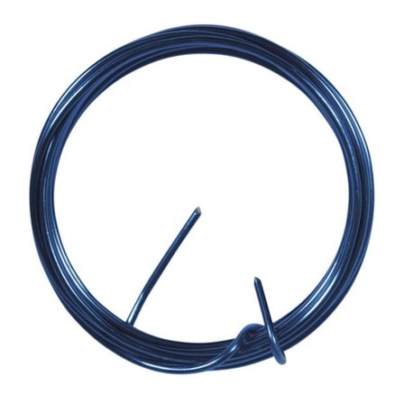 Aluminiumtråd, mycket formbar, 2mm 2m, mörkblå