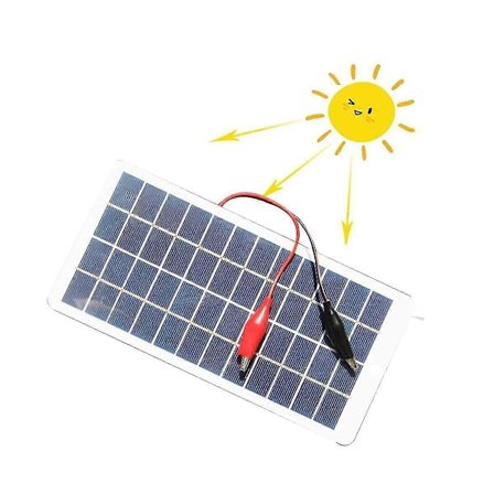 5W 12V Monikiteinen aurinkopaneeli ulkokäyttöön, kannettava vedenpitävä latauspaneeli klipseillä, voi ladata 9-1