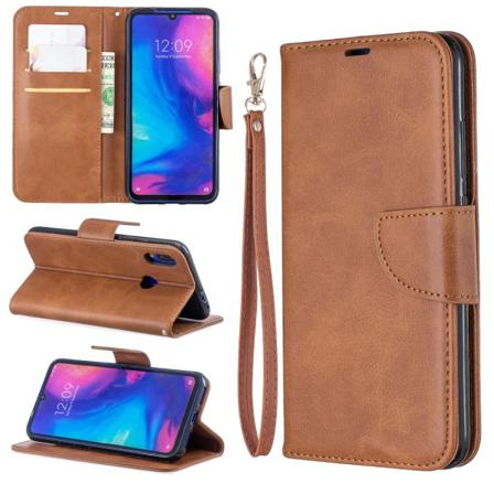 Xiaomi Redmi Note 7 Plånboksfodral I Pu-läder - Brun Brun