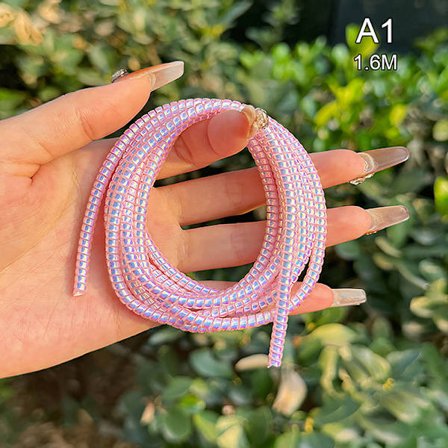 1,6 m spiralladdare kabel sladdskydd Antibrott fjäderskydd