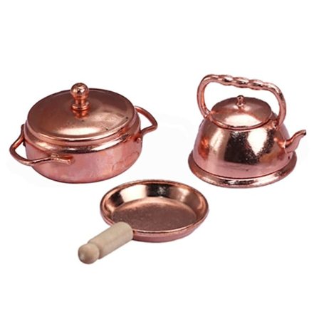 Tilbehør til madlavning til dukkehus Miniaturegryde 1 1