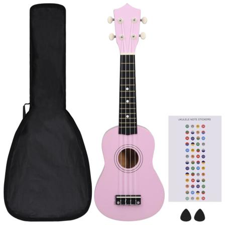 Vidaxl Sopranukulele Med Väska För Barn Sopran Rosa 21"