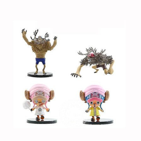 4 st Figur Set One Piece Chopper Toy Doll Anime Collection