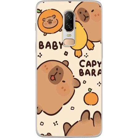 Kompatibel Mobilcover til OnePlus OnePlus 6 Kawaii Baby Kapybara