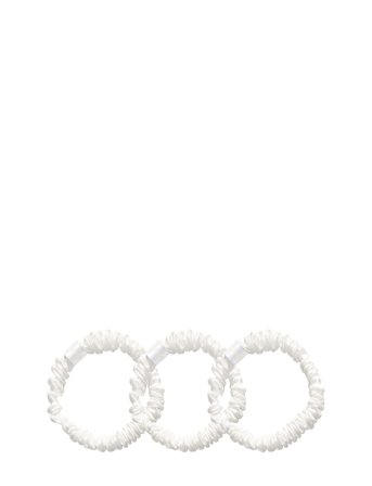 Cloud & Glow Silk Scrunchies 1 Cm White - White - ONE SIZE