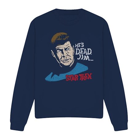 Star Trek Unisex Vuxen He ́s Dead Jim Sweatshirt S Marinblå
