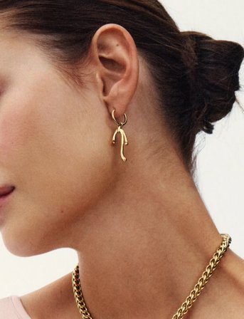 Edblad Lace Hoops Gold - Gold - ONE SIZE