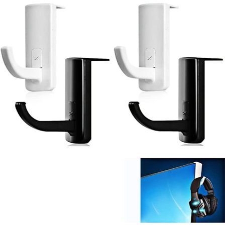 4 Hörlurar Monitorhållare, Hörlurar Stick-on Hook, Hörlurar Hoo