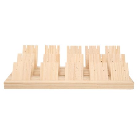 Smyckesdisplay i trä, halsband, berlocker, smyckesbricka