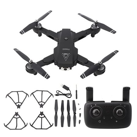 Sammenleggbar drone med høy oppløsning dobbelt kamera headless modus automatisk følge drone svart 1080P optisk