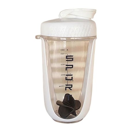 590ml Gåva Med Blandningsboll Läcksäker Sportvattenflaska Protein Shaker-FLÄRG: Vit