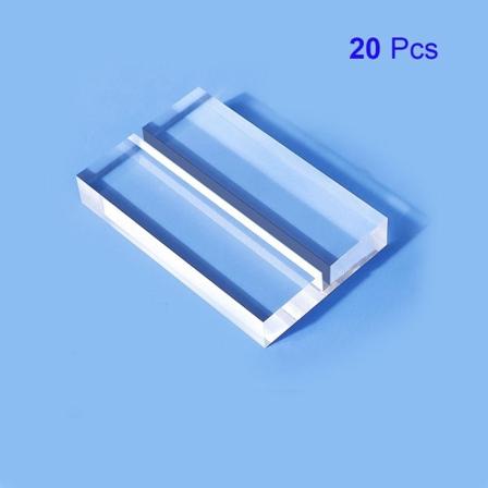 20 Stk Plads Kortholder Bord Antal Holder Navnekort Holder Clear 2x1.2x0.4Inch-2x1.2x0.4Inch