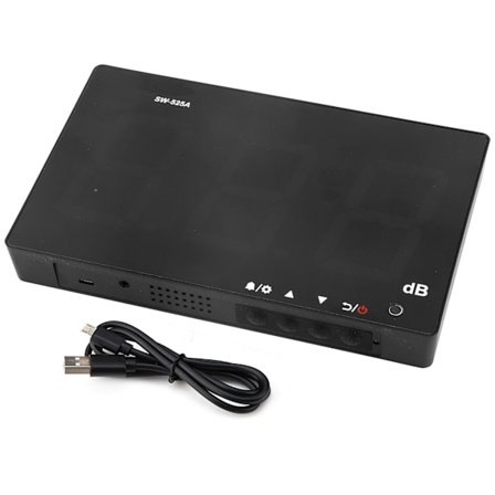 SW 525A Veggmontert LCD-skjerm Digitalt lydnivåmåler USB 30 til 130dB