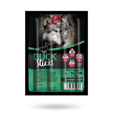 Alpha Spirit Duck Sticks 40g - Matskål, hundgodis & tuggisar
