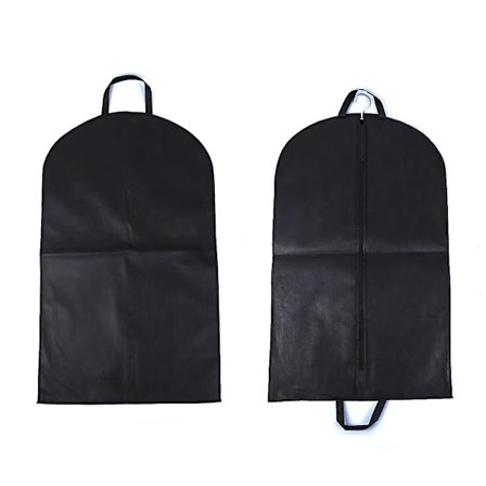 Klädskydd, Dammpåse, Förvaringsväska, Kostymöverdrag, för Kostymer, Jackor, Kavajer, Smoking Återanvändbar Full Dragkedja Klädpåse Svart (60 x 100 cm)