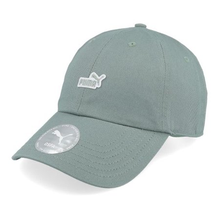 Puma - Grön unconstructed Keps - Essential No. 1 Logo Patch Bb Cap Green Dad Cap @ Hatstore