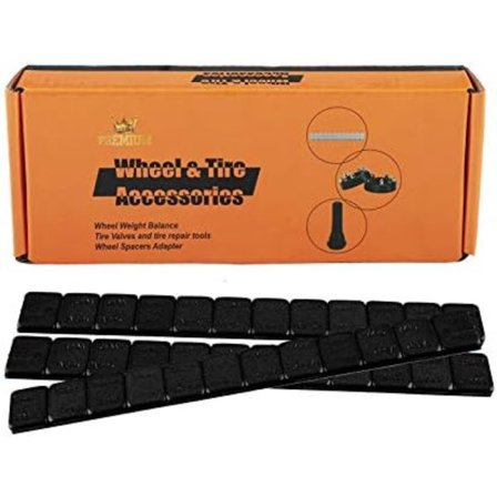 EZISOE 1/4 Oz svart självhäftande hjulvikter, bilar, lastbilar, stadsjeepar, motorcyklar, lågprofil (72 Oz-pack)