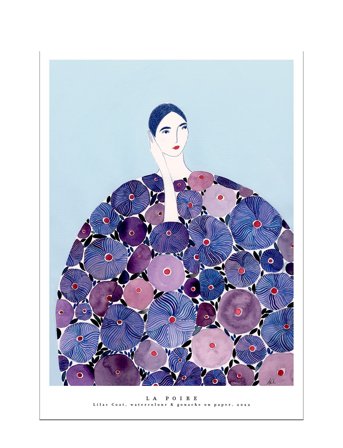 Poster & Frame Lilac Coat - Purple - 29.7X42CM