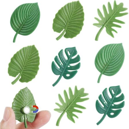 8 st Monstera Växt Kylskåpsmagneter, Tropiska Blad Kylskåp