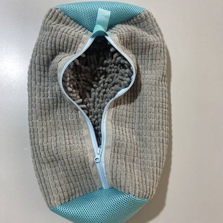 (grå) 1 st Skotvättspåse för tvättmaskin, tvättskopåse för tvättmaskin och torktumlare, återanvändbar skopåse, tvättmaskinspåse för sneakers