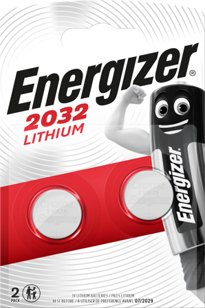 Energizer Lithium Knappecellebatteri CR2032, 3 V 2-pakning, Elfordeling & strømforsyning