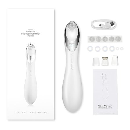 2-i-1 Elektrisk fjerning av hudormer Ansiktsmassasjeapparat Vakuum Pore Renser Hudpleieverktøy