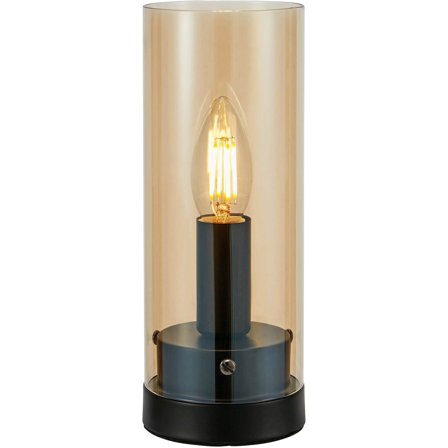 Markslöjd - Bordlampe POST 1L 9 cm Sv/ Amb 108719 Brun