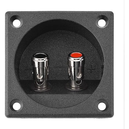 Rund Høyttalerboks Terminal, Subwoofer Boks Terminal Kopp Sølv Trykk Fjærbelastet Jekker Dobbel Bindingspost Høyttaler Terminal Plater Erstatning