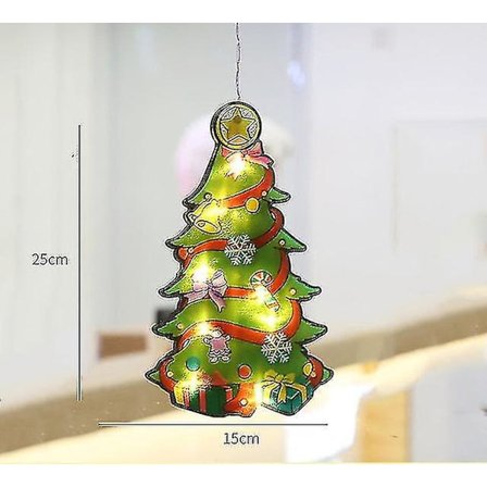 Juldekorationer Ljus Festlig Klädbutik Fönster Scen Layout Sugkoppslampor Små Dekorationer