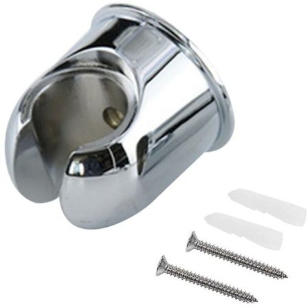 Duschhuvudhållare Väggmonterad Säte krok Hängande Säte Dusch Fast Uttag (Rund Silver)