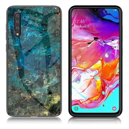 Fantasy Marmor Samsung Galaxy A70 skal - Smaragd