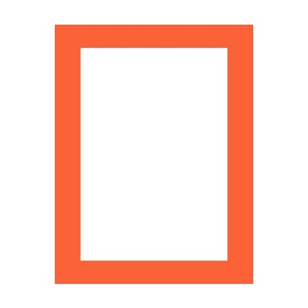 Ram Kartong Vägghängande Bild ORANGE