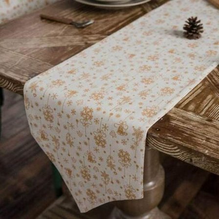 Lyxig Bordlöpare, Varmt Präglad Design för Julbord, Familjemiddagar eller Sammankomster, Inomhus eller Utomhus