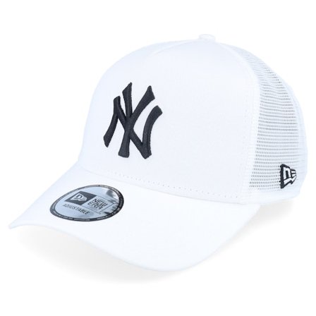 New Era - White trucker Gorra - New York Yankees Essential A-Frame White/Black Trucker @ Hatstore