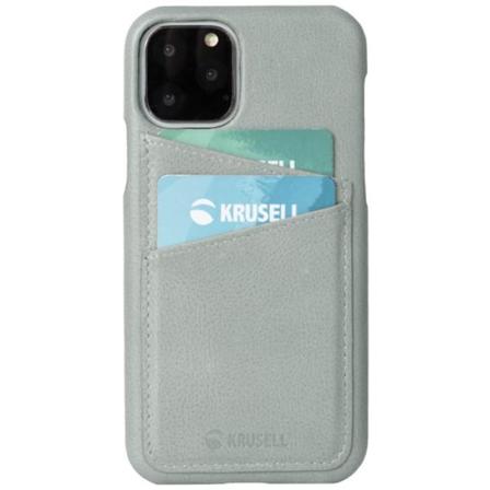 Krusell Sunne 2 Card Cover Iphone 11 Pro Max - Äkta Läder Grå
