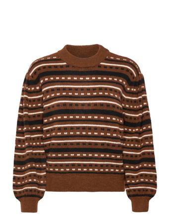 Slrakel Stripe Pullover Ls Pullover Multi/mønstret Soaked In Luxury