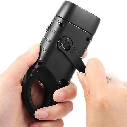 Nødblinklys Håndsveiv. Bærbar Led Lommelykt Håndsveiv Solcelledrevet Dynamo