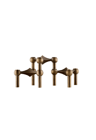 STOFF Nagel Candle Holders 3-pack Ljuslyktor & ljushållare Brun h: 6,9 d: 10,2