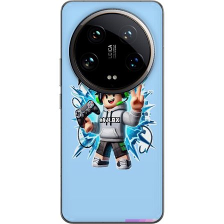 Kompatibelt Mobilskal till Xiaomi Xiaomi 14 Ultra Färgstark Roblox-karaktär med handkontroll och energifylld splash art design, perfekt för barnrum