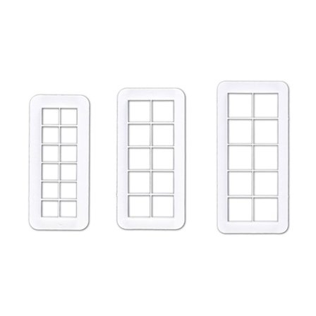 Kageform Cookie Fondant Udstikkere Firkantet Relief Stribet KLB