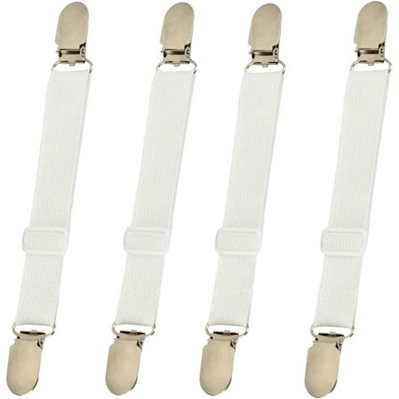 Lagn Clips Stropper Lagenholder Madras Clips, 4 stk. Justerbare Elastiske Lagn Griber Stropper Seler Fastgørelsesholder