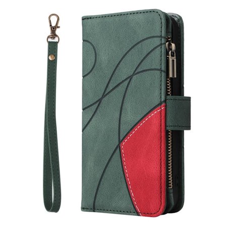 KT Wallet Case til Xiaomi Redmi 13C - Grøn-Rød