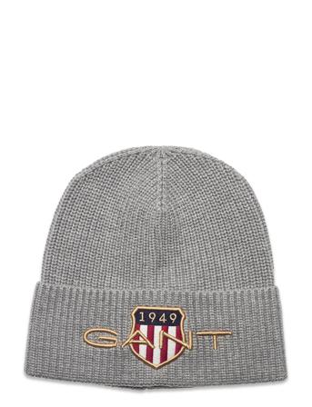 D1. Archive Shield Beanie Accessories Headwear Hats Beanies Harmaa GANT