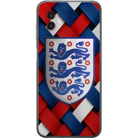 Yhteensopiva Puhelinkuori Samsung Samsung Galaxy Xcover6 Pro Graafinen Englanti-aihe heraldisilla leijonilla ja punaisella, valkoisella ja sinisellä