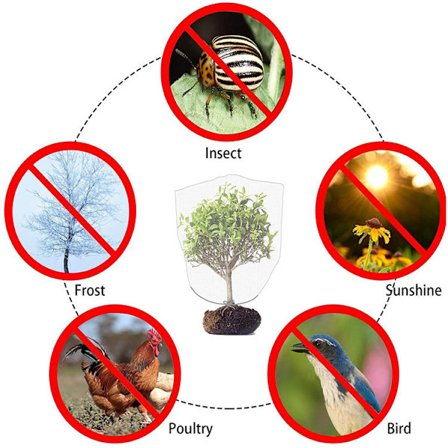 4-pack fågelnät med dragsko - 3 x 3 fot dragsko lås Ga