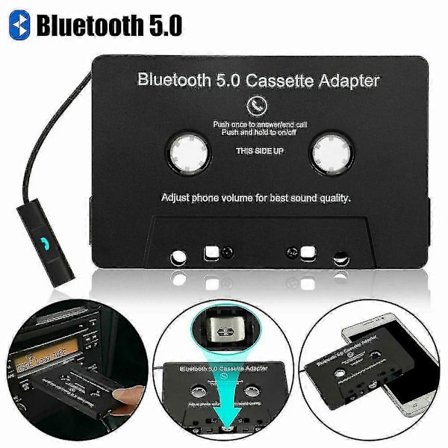 Bilstereo Bluetooth Kassettspiller Kassett Adapter Bluetooth 5.0 g20242516705