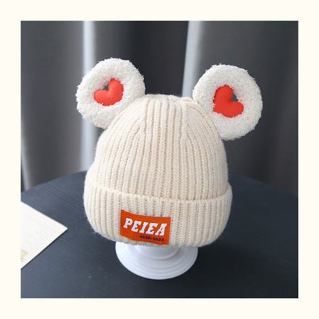 Børnehue efterår og vinter ny baby pullover hue tyk