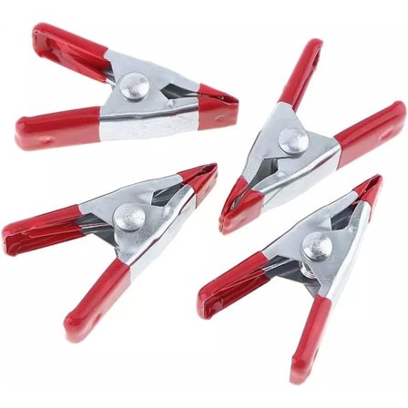 6 stk. 4 tommer Metal Fjederklemmer Metal Limklemmer med Gummi